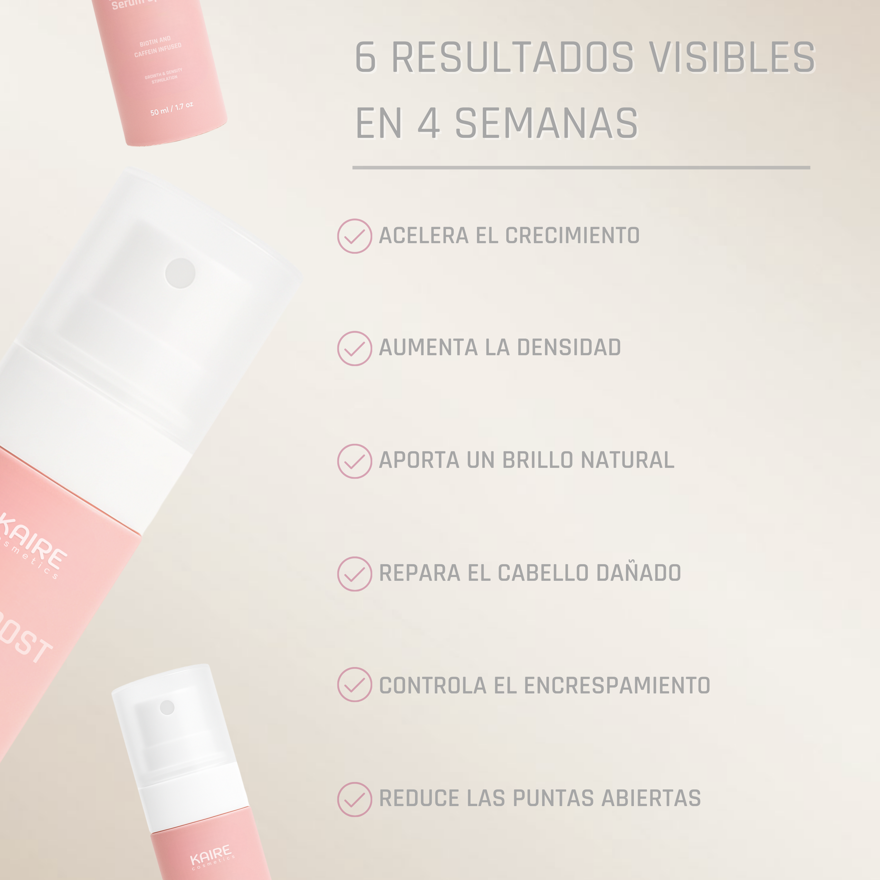 HairBOOST Serum Spray | Densidad y crecimiento visible en 4 semanas