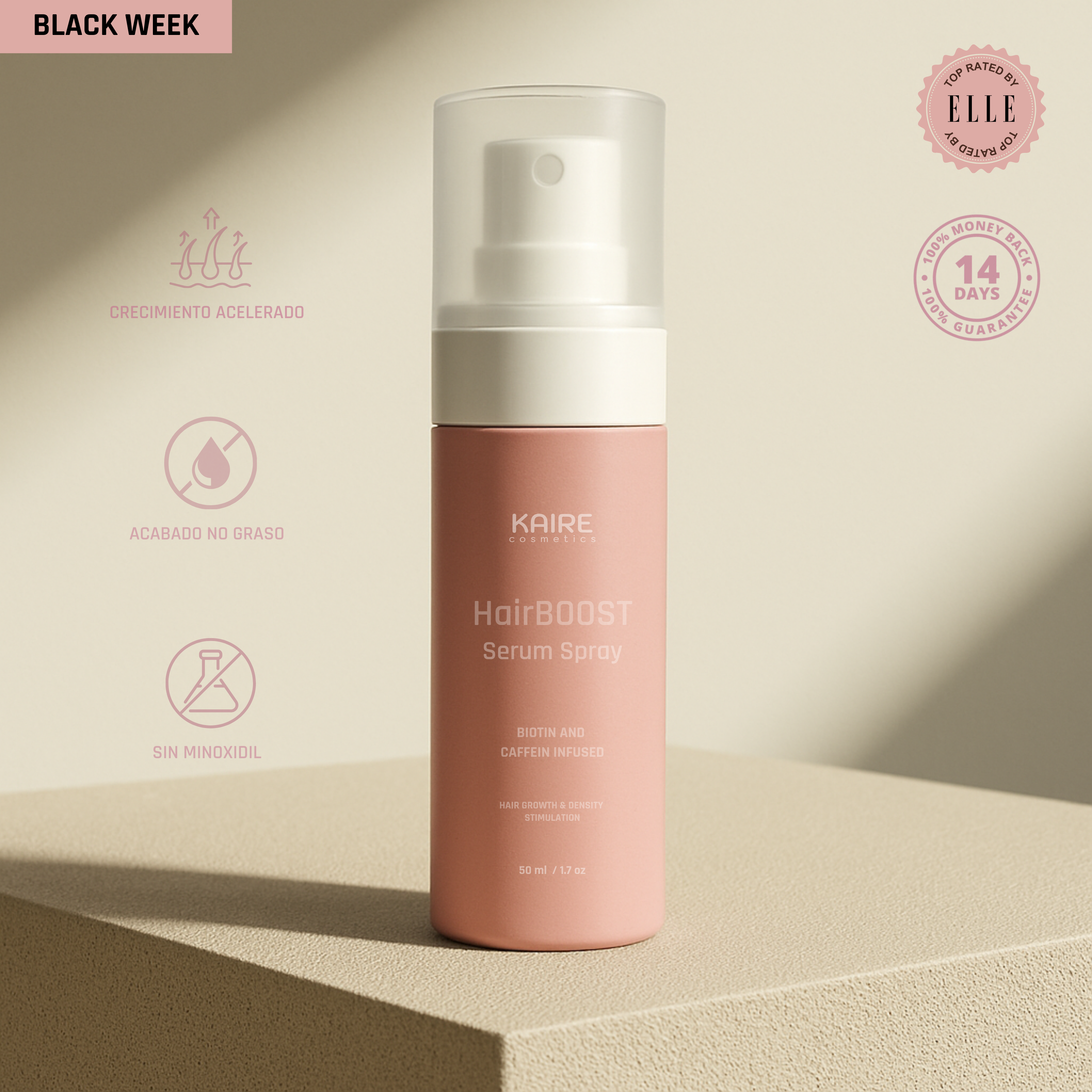 HairBOOST Serum Spray | Densidad y crecimiento visible en 4 semanas